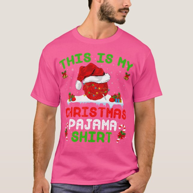 Camiseta Funny This Is My Christmas 	 Knitting Christmas (Frente)