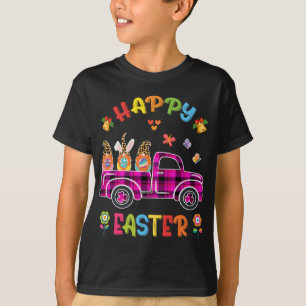 Camiseta Funny Three Gnomos Segurando Felz pascoa de Ovo di