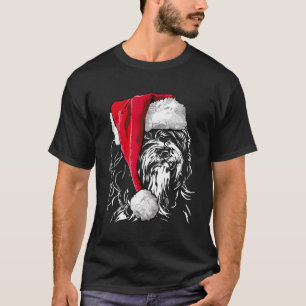 Camiseta Funny Tibetan Terrier Papai noel Cachorro de Natal
