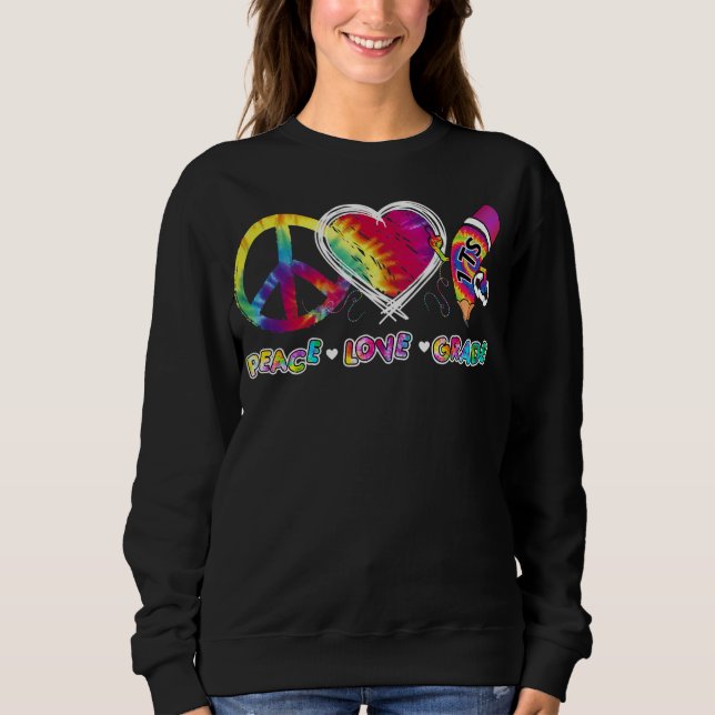 Camiseta Funny Tie Dye Student Teacher Peace Love 1st (Frente)