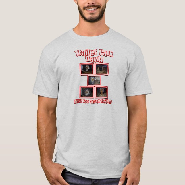 Camiseta Funny Trailer Park Dawg Red (Frente)