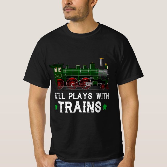 Camiseta Funny Train For Trains Lovers Men Train Engine Dri (Frente)