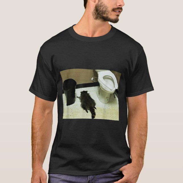 Camiseta Funny Trashed Panda Drunk Racoon  (Frente)