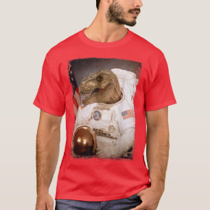 Camiseta Funny TRe Astronaut Moon Space Mission Dinosaur As