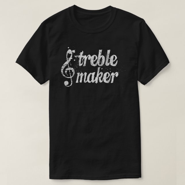 Camiseta Funny Treble Maker  Music Lovers Note  (Frente do Design)