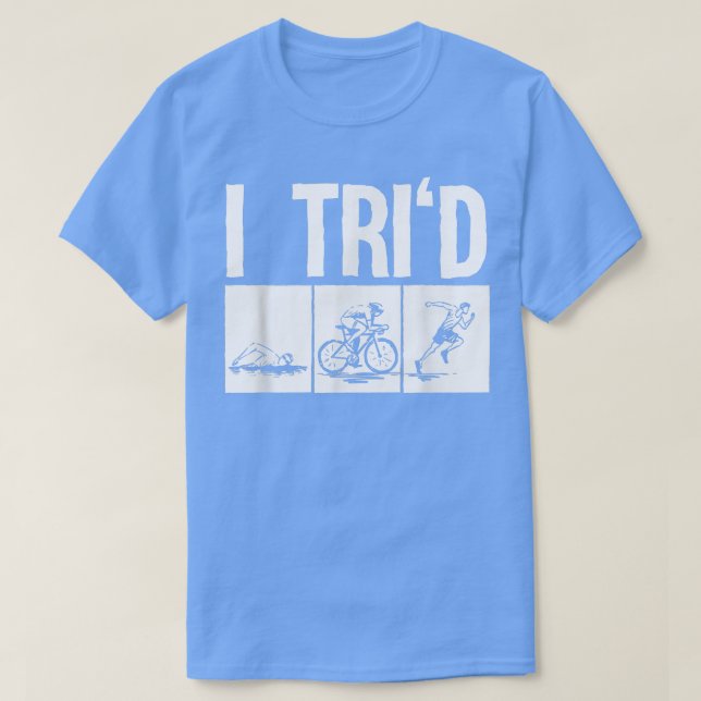Camiseta Funny Triathlon Design Triathletes Men Women Swim  (Frente do Design)