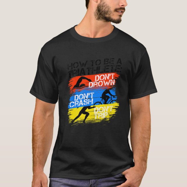 Camiseta Funny Triathlon Triathlete First Race Coach Pai Fa (Frente)