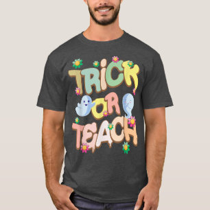 Camiseta Funny Trick or Teach Teacher Halloween Costume337