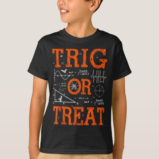 Camiseta Funny Trig Or Treat Trigonometry Math Teacher Hall (Frente)