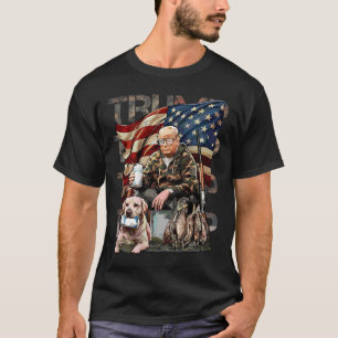 Camiseta Funny Trump 45 47 Caçando Patos De Cerveja Nos Fla