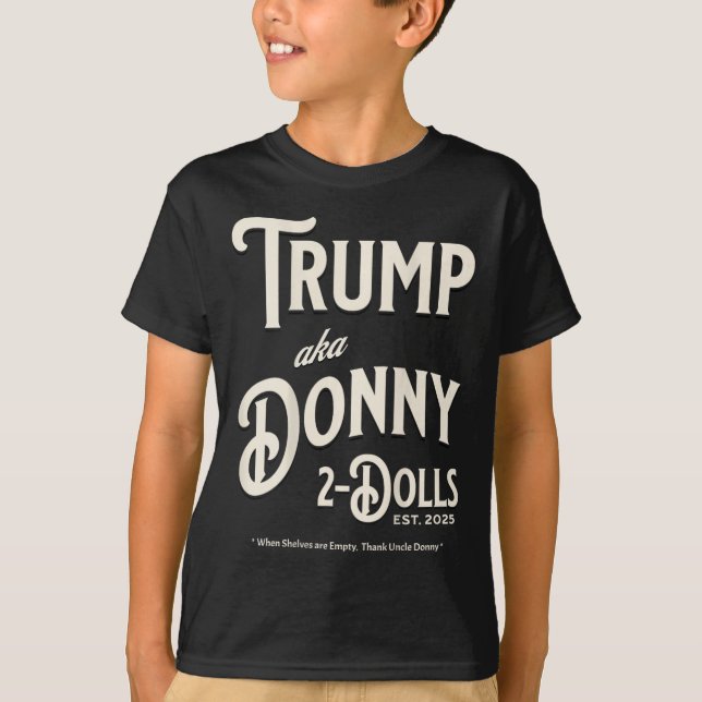Camiseta Funny Trump Donny Two Dolls 2 Dolls At Christmas T (Frente)