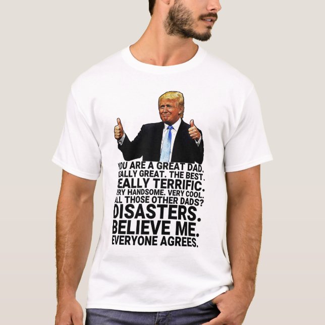 Camiseta Funny Trump Father Birthday Card (Frente)