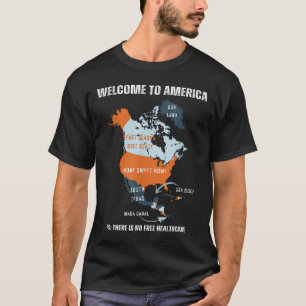 Camiseta Funny Trump Groelândia Canal do Panamá Canadá Méxi