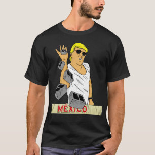 Camiseta Funny Trump Salt Bae México Fronteira dos EUA Muro