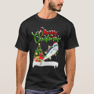 Camiseta Funny Tuna Fish Lover Xmas Lighting Tuna Christmas