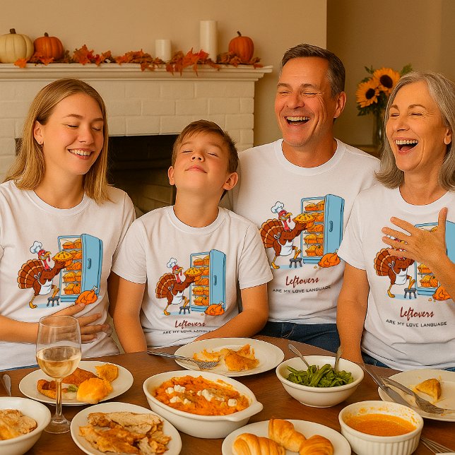 Camiseta Funny Turkey Thanksgiving Leftovers Food Lovers (Criador carregado)