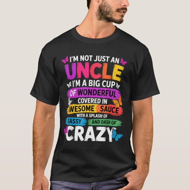 Camiseta Funny Uncle Quote Sy Cool Uncle Men  (Frente)