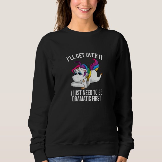 Camiseta Funny Unicorn Lover Cute Drama Queen Girls Kids W (Frente)