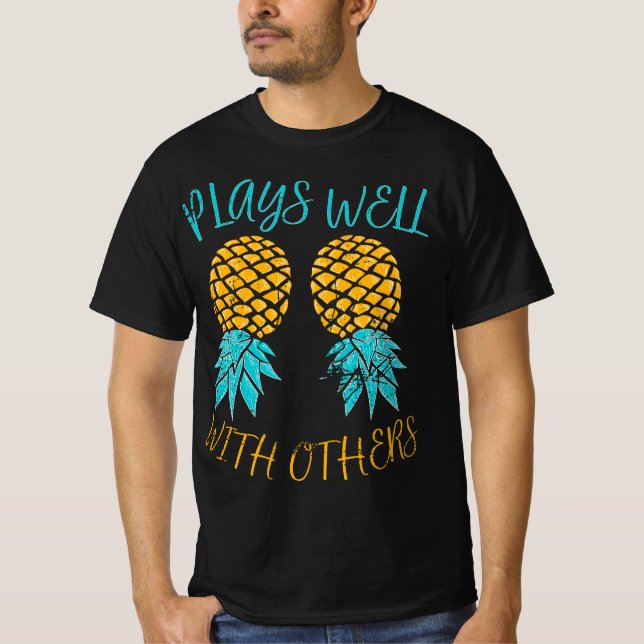 Camiseta Funny Upside Down Pineapple graphic for swingers p (Frente)