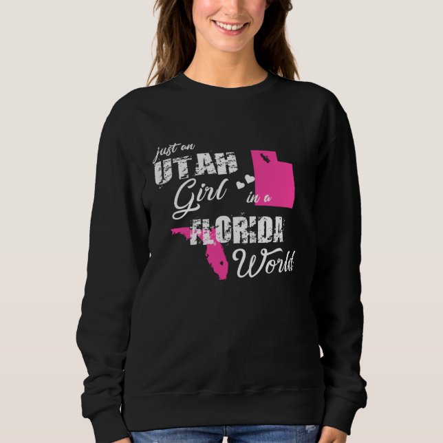 Camiseta Funny Utah Shirts Just an Utah girl in a Florida (Frente)
