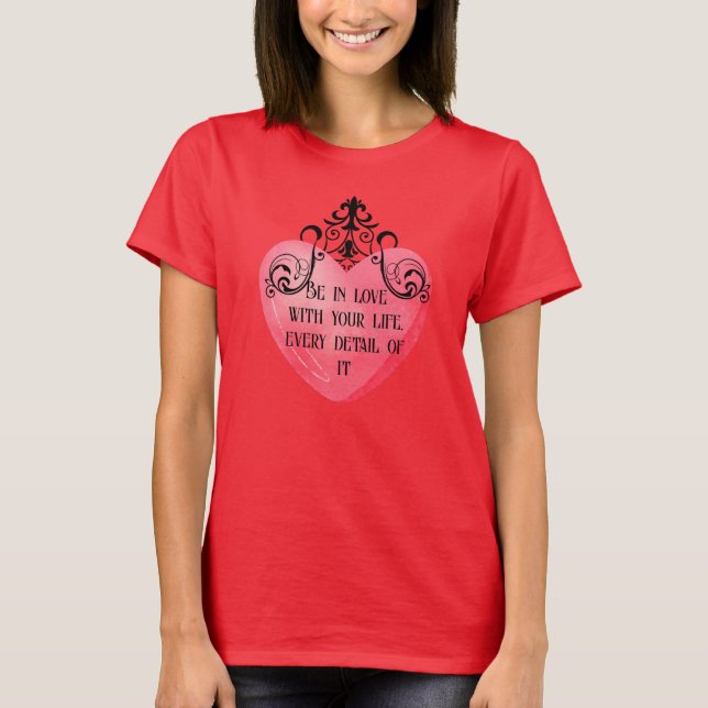 Camiseta Funny Valentine pink heart (Frente)