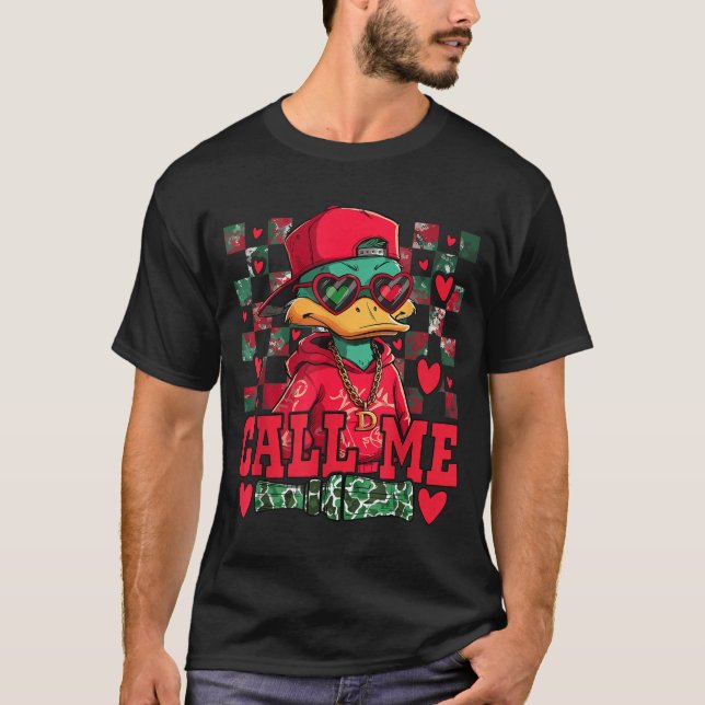 Camiseta Funny Valentine's Day Boy Duck Hunting Call Me Tod (Frente)