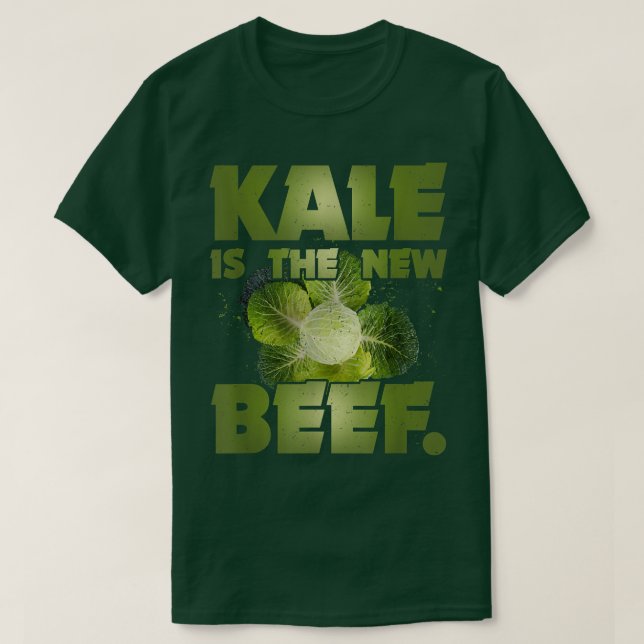 Camiseta Funny Vegan Kale é a nova planta vegetal da carne (Frente do Design)