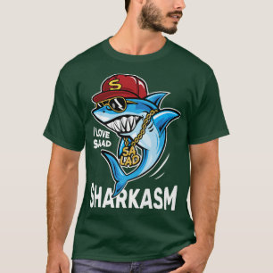 Camiseta Funny Vegan Sarcastic Vegetarian Shark Cartoon Gra