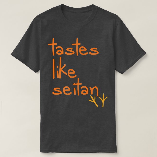 Camiseta Funny Vegan Vegetarian Seitan T (Frente do Design)