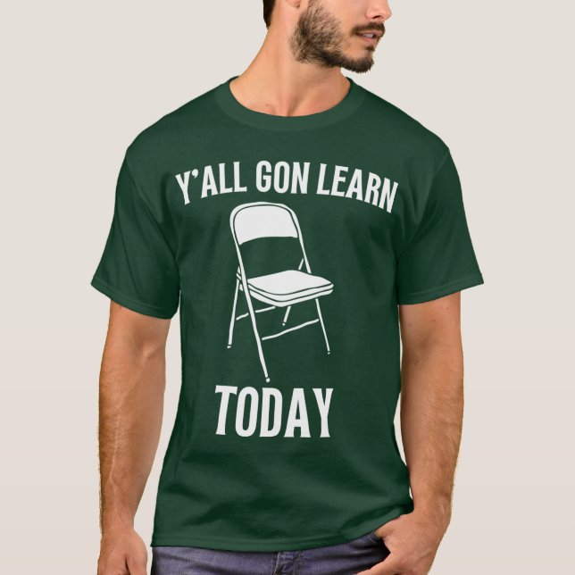 Camiseta Funny video viral folding chair Alabama meme boat  (Frente)