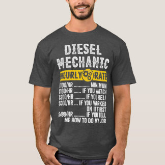 Camiseta Funny Vintage Diesel Mecânico de Roupa Diversão Ho