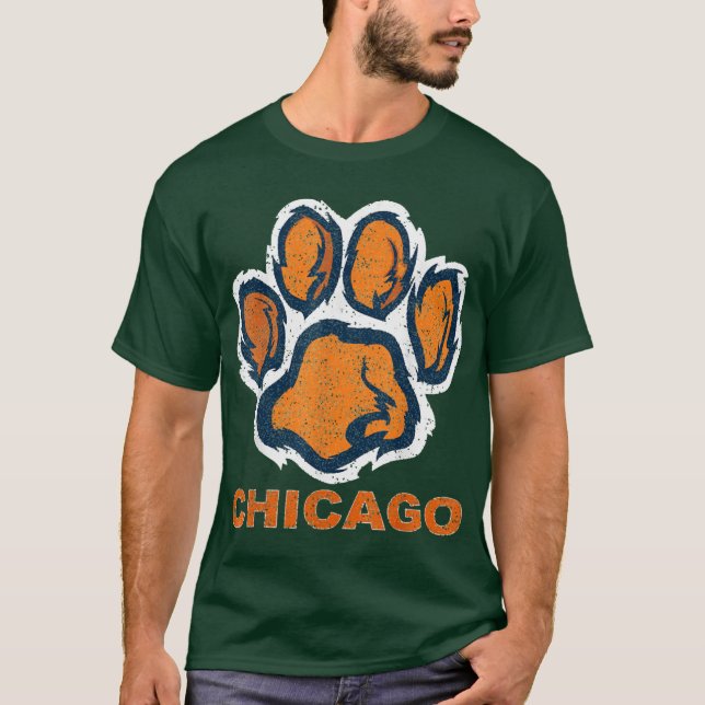 Camiseta Funny Vintage Foot Chicago For Fans (Frente)