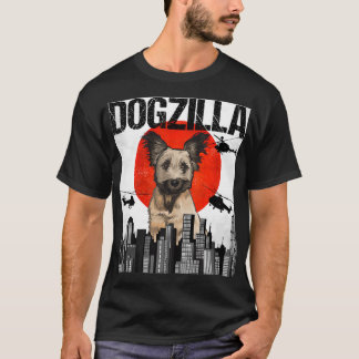 Camiseta Funny Vintage Japonês Dogzilla Skye Terrier