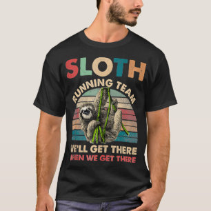 Camiseta Funny Vintage Sloth Running Team Marathon Runners