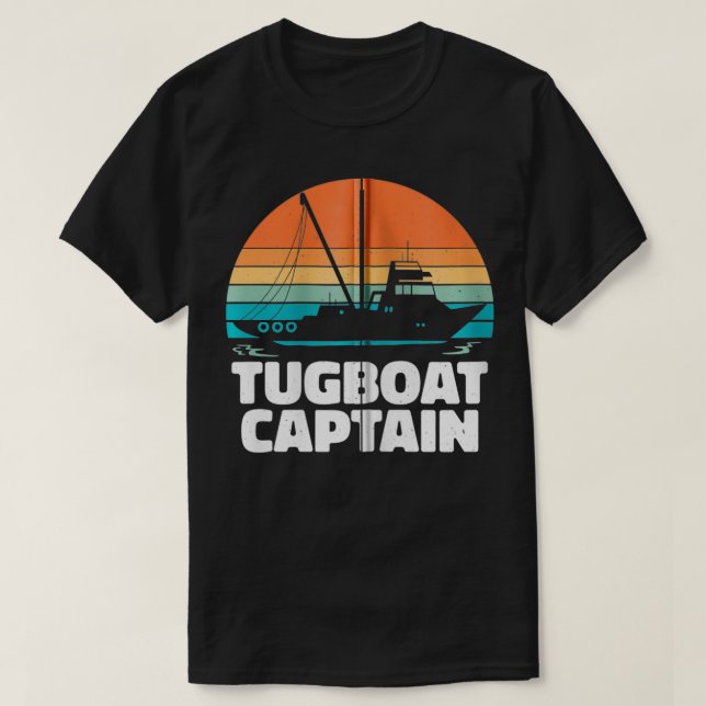 Camiseta Funny Vintage Tugboat Zip (Frente do Design)