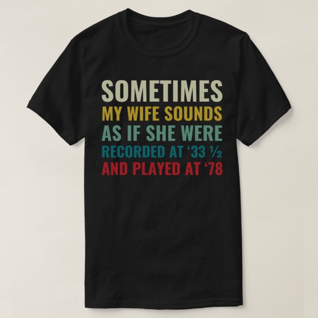 Camiseta Funny Vinyl Lover Hus Vinyl Records (Frente do Design)