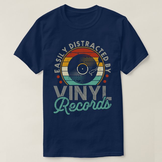 Camiseta Funny Vinyl Records Lover (Frente do Design)