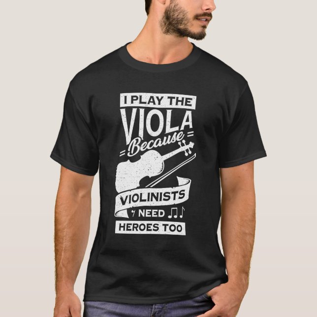 Camiseta Funny Viola Player Instrumento Violista Presente (Frente)