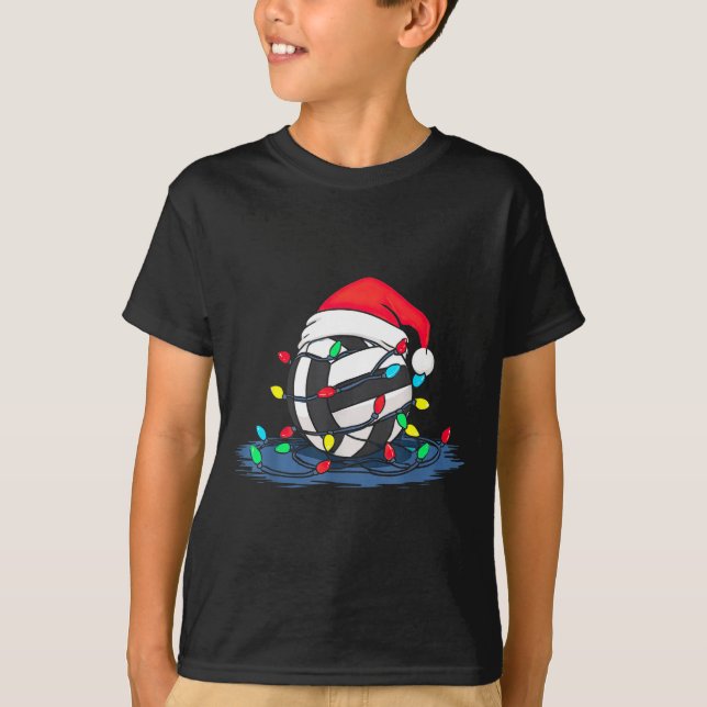 Camiseta Funny Volleyball Christmas Graphics Lights Lover P (Frente)