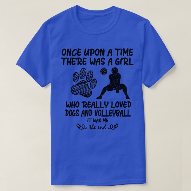 Camiseta funny volleyball s for teen girls who loves dogs  (Frente do Design)