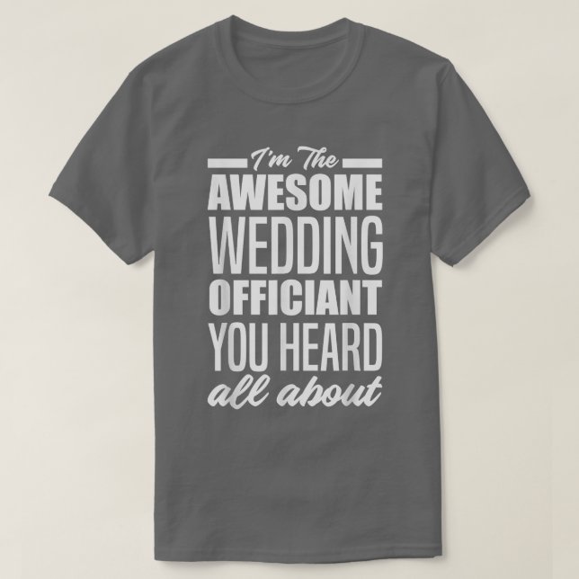 Camiseta Funny Wedding Officiant  (Frente do Design)
