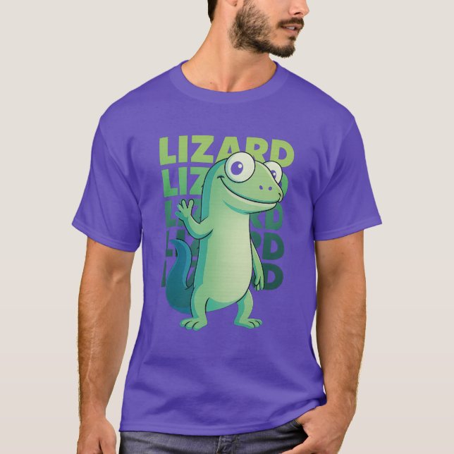 Camiseta Funny Weirdcore Lizard Meme Derpy Reptile Animal H (Frente)