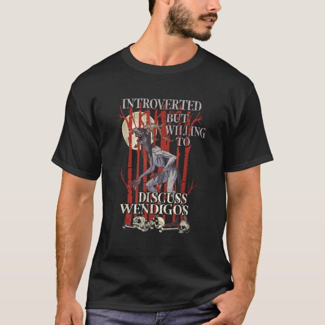 Camiseta Funny Wendigo Cryptid Skin Walker Folklore Cryptoz (Frente)