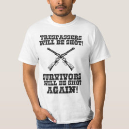 Camiseta Funny Wild West Cowboy Dizendo Humor de Advertênci