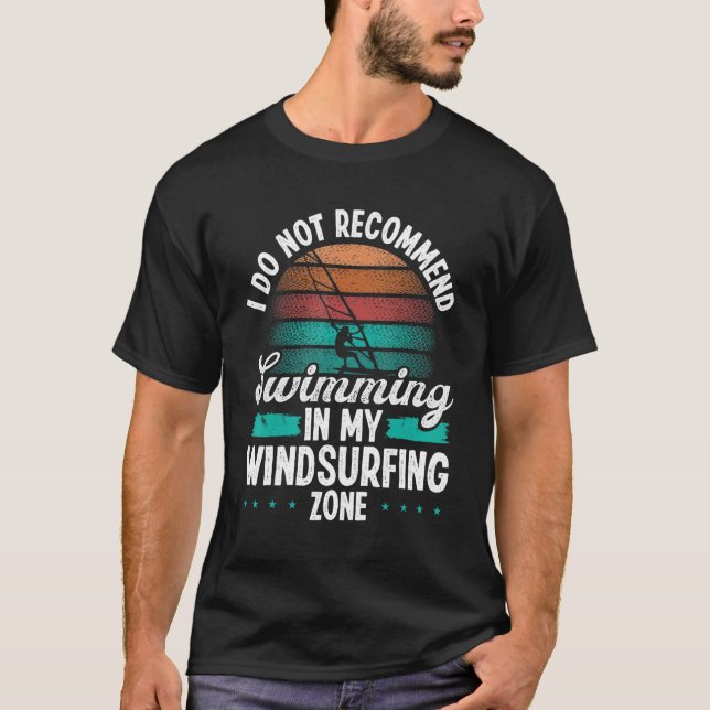 Camiseta Funny Windsurfer Do not recommend Windsurfing Zone (Frente)