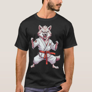 Camiseta Funny Wolf Kung Fu Karate Judo Taekwondo Martial A