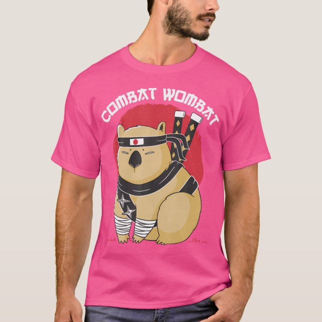 Camiseta Funny Wombat Ninja Combate Wombat (Frente)