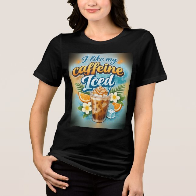 Camiseta Funny Womens Iced Coffee Lovers  (Frente)