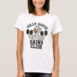 Camiseta Funny Workout Goose, Gym Animal Tee