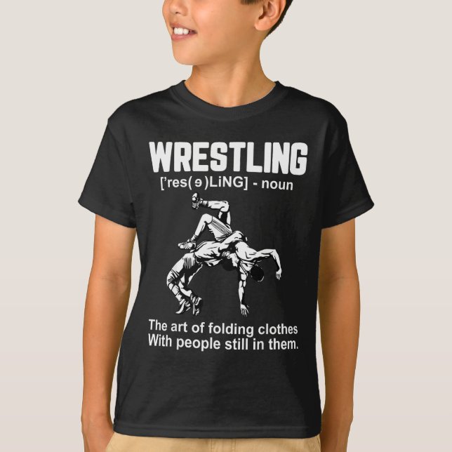 Camiseta Funny Wrestling Definition The Art Of Folding Clot (Frente)
